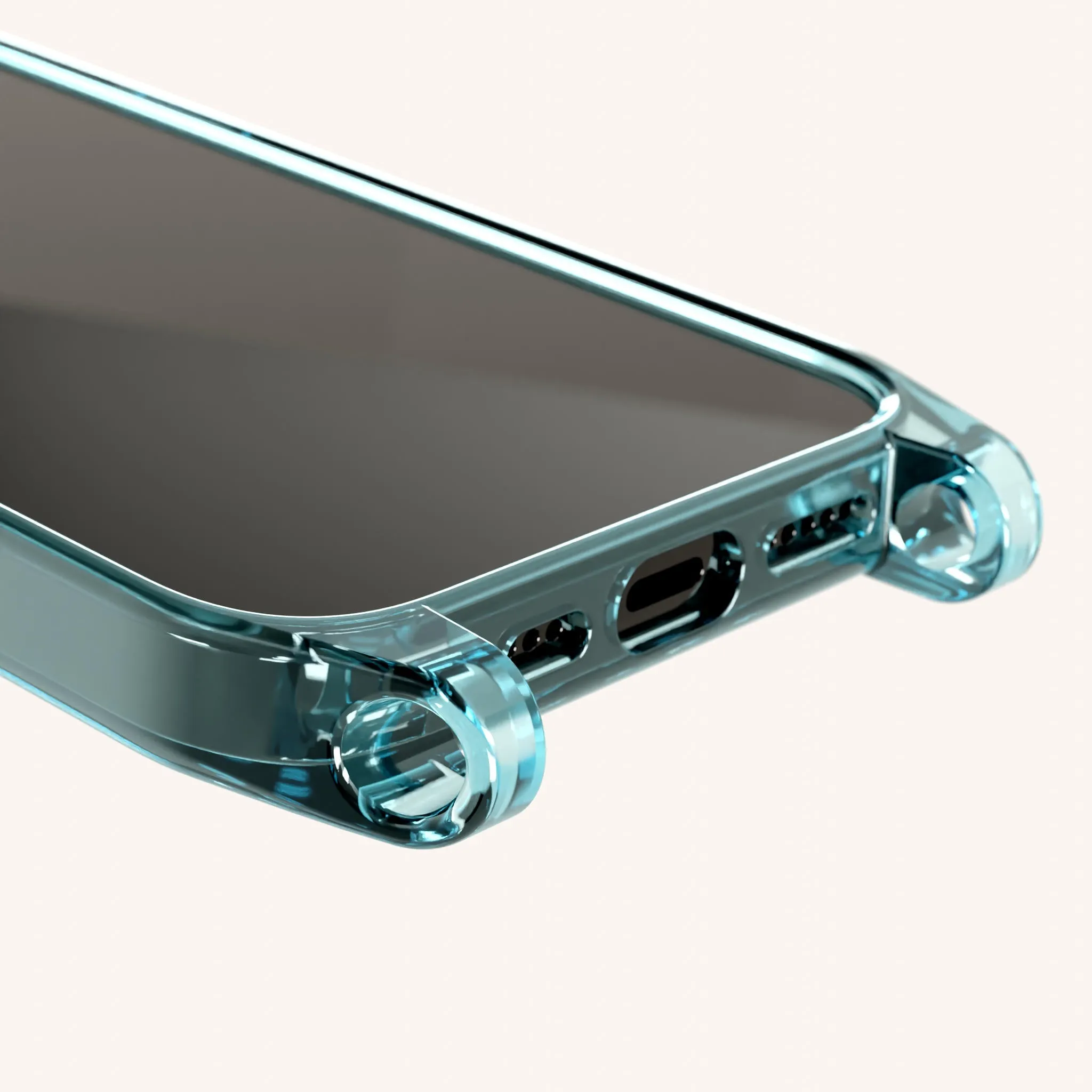 Phone Case with Eyelets in Pool Clear