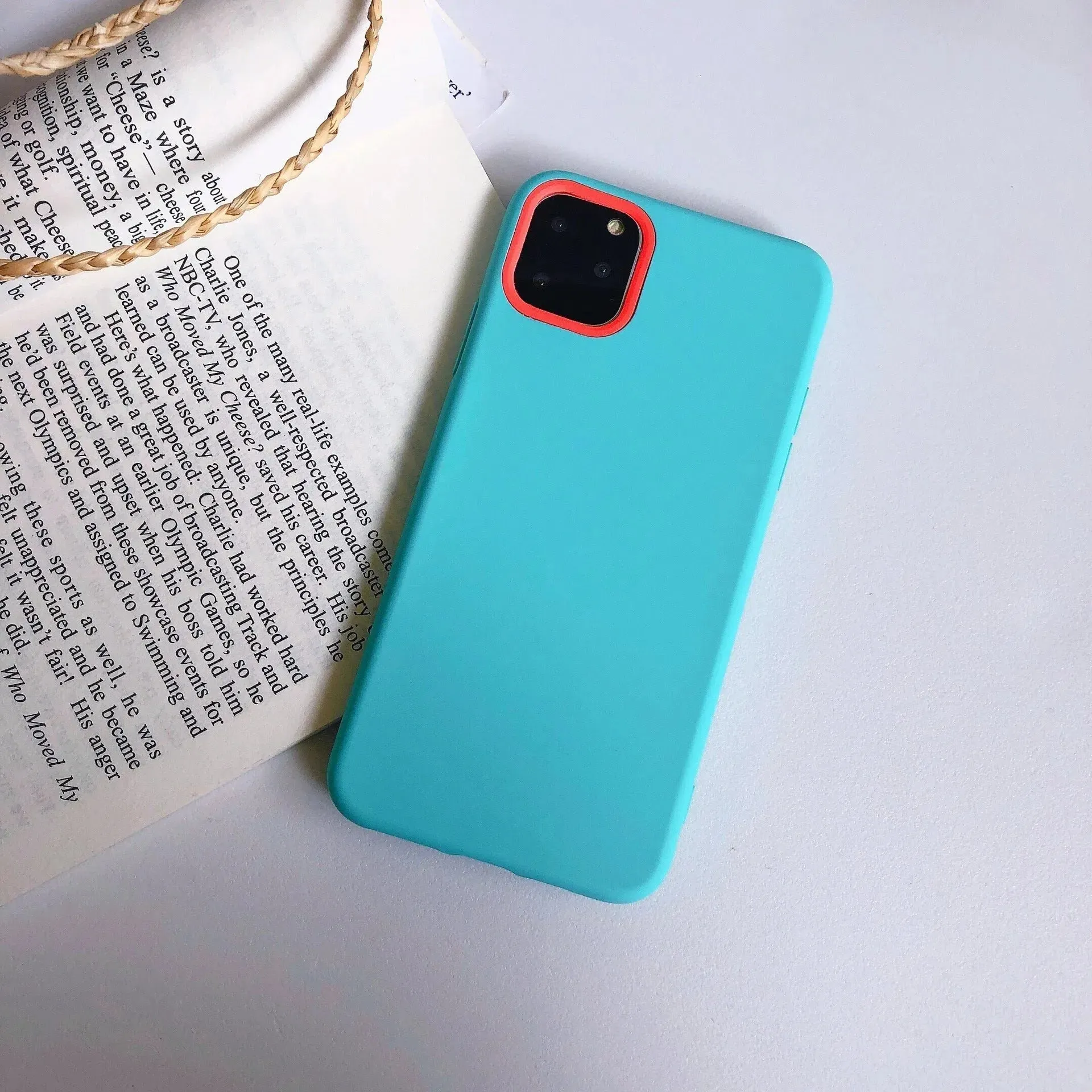 Plain Soft Silicone Mobile iphone phone case Unisex