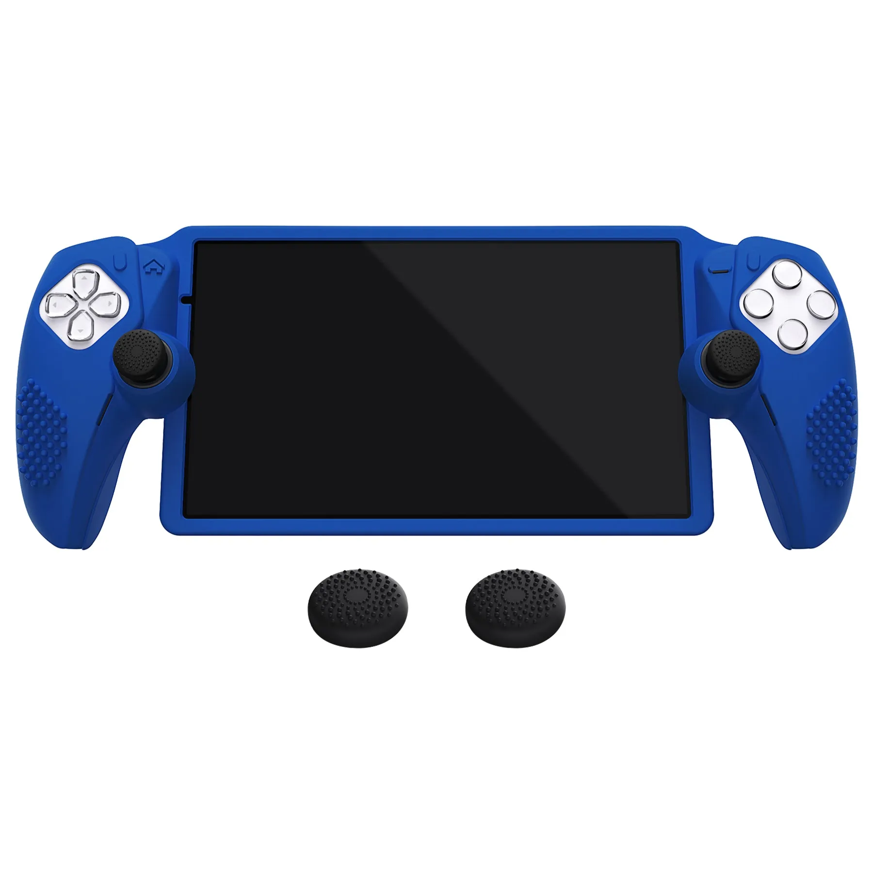 PlayVital 3D Studded Edition Anti-Slip Silicone Protective Case with Thumb Grips for PS Portal Remote Player - Blue - CYRPFP005