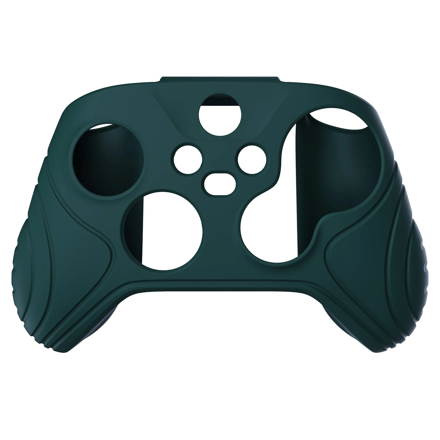 PlayVital Samurai Edition Racing Green Anti-slip Controller Grip Silicone Skin, Ergonomic Soft Rubber Protective Case Cover for Xbox Series S/X Controller with Black Thumb Stick Caps - WAX3004