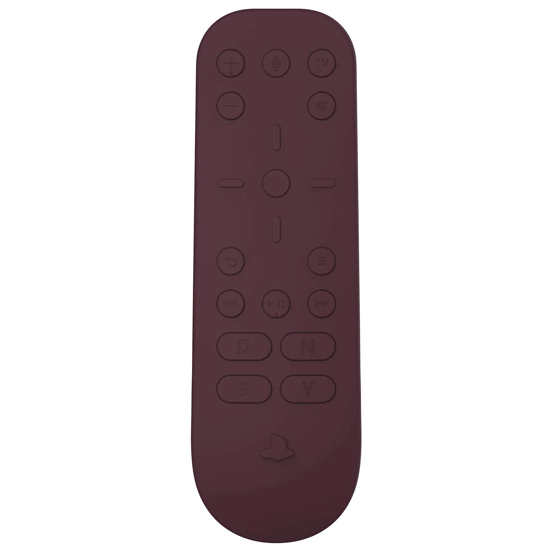 PlayVital Wine Red Silicone Protective Remote Case for PS5 Media Remote Cover, Ergonomic Design Full Body Protector Skin for PS5 Remote Control - PFPJ079