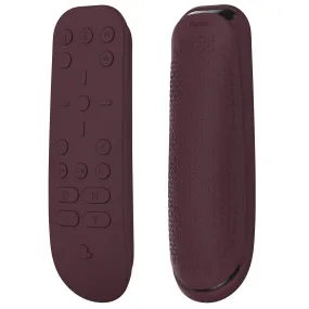 PlayVital Wine Red Silicone Protective Remote Case for PS5 Media Remote Cover, Ergonomic Design Full Body Protector Skin for PS5 Remote Control - PFPJ079