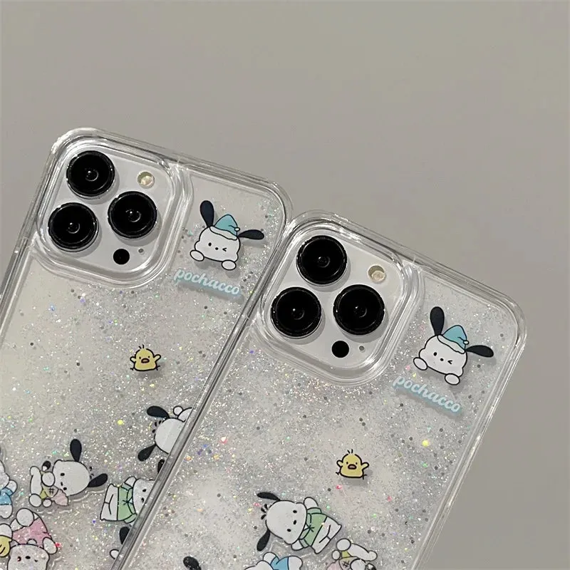 Pocha Sparkly Quicksand iPhone Case