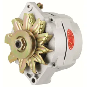 Powermaster GM Style Race 12SI Alternator - 12SI - 100 amps - 12V - 1-Wire / 3-Wire - Single V-Belt Pulley - Straight Mount - GM