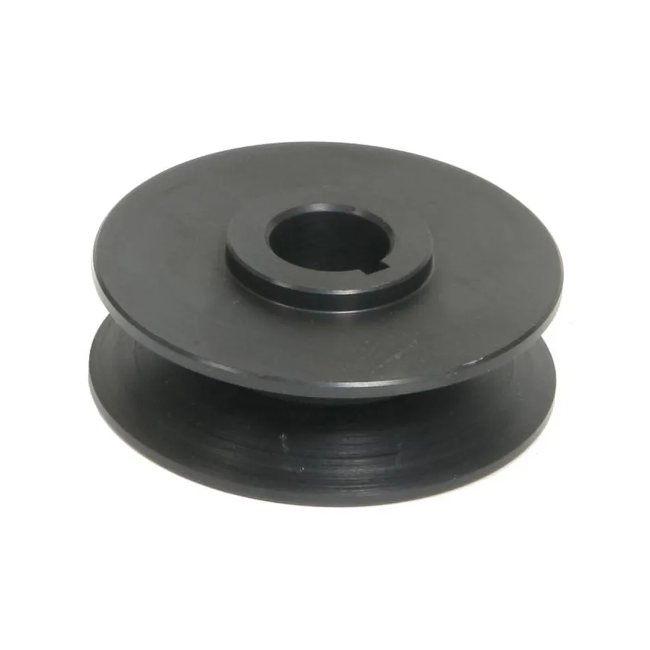 Powermaster V-Belt Alternator Pulley - 1 Groove - 2.60" Diameter - Aluminum - Black Anodize - Powermaster Alternators