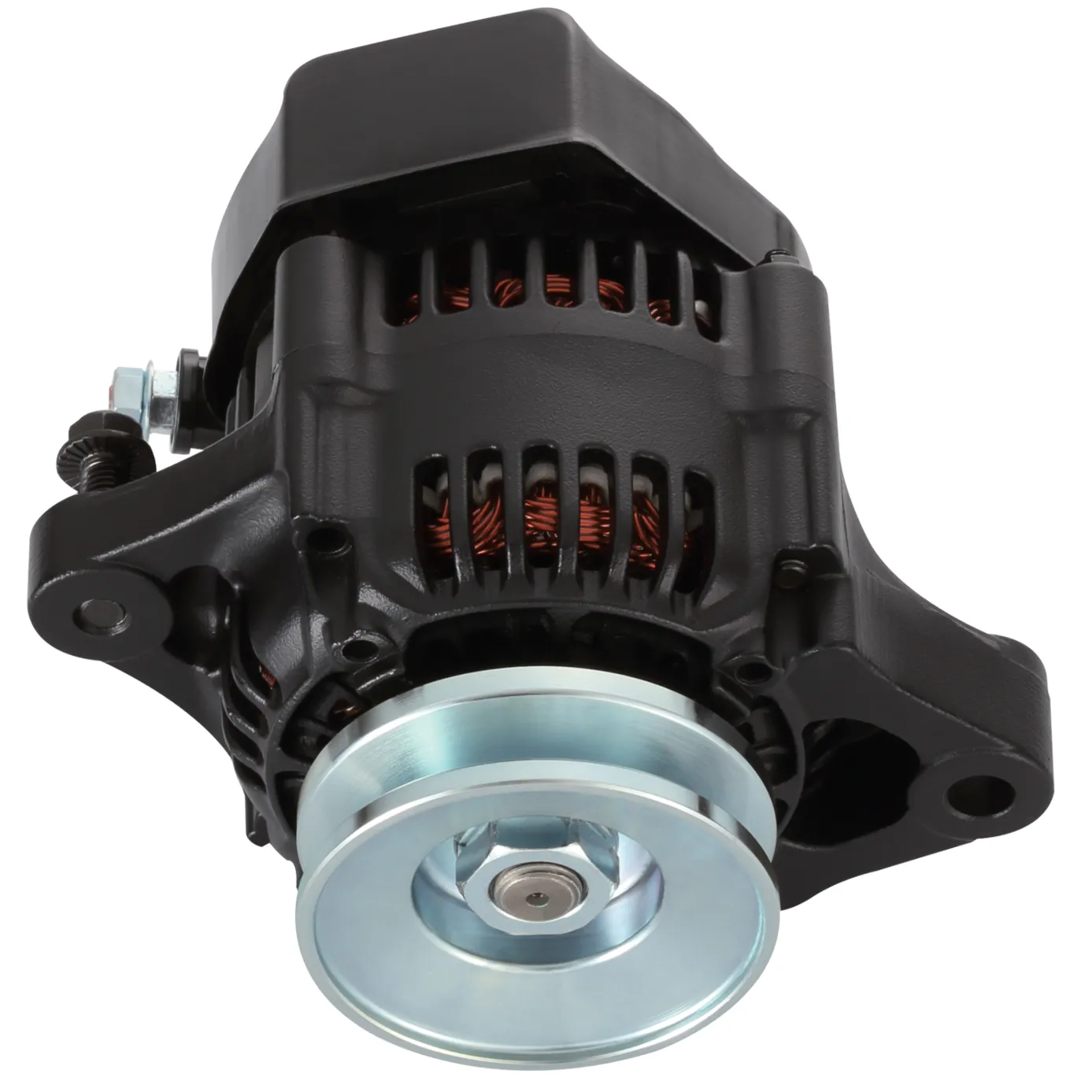 Proform Performance Parts 50 amp Alternator 12V 1-Wire Single V-Belt Pulley - Black