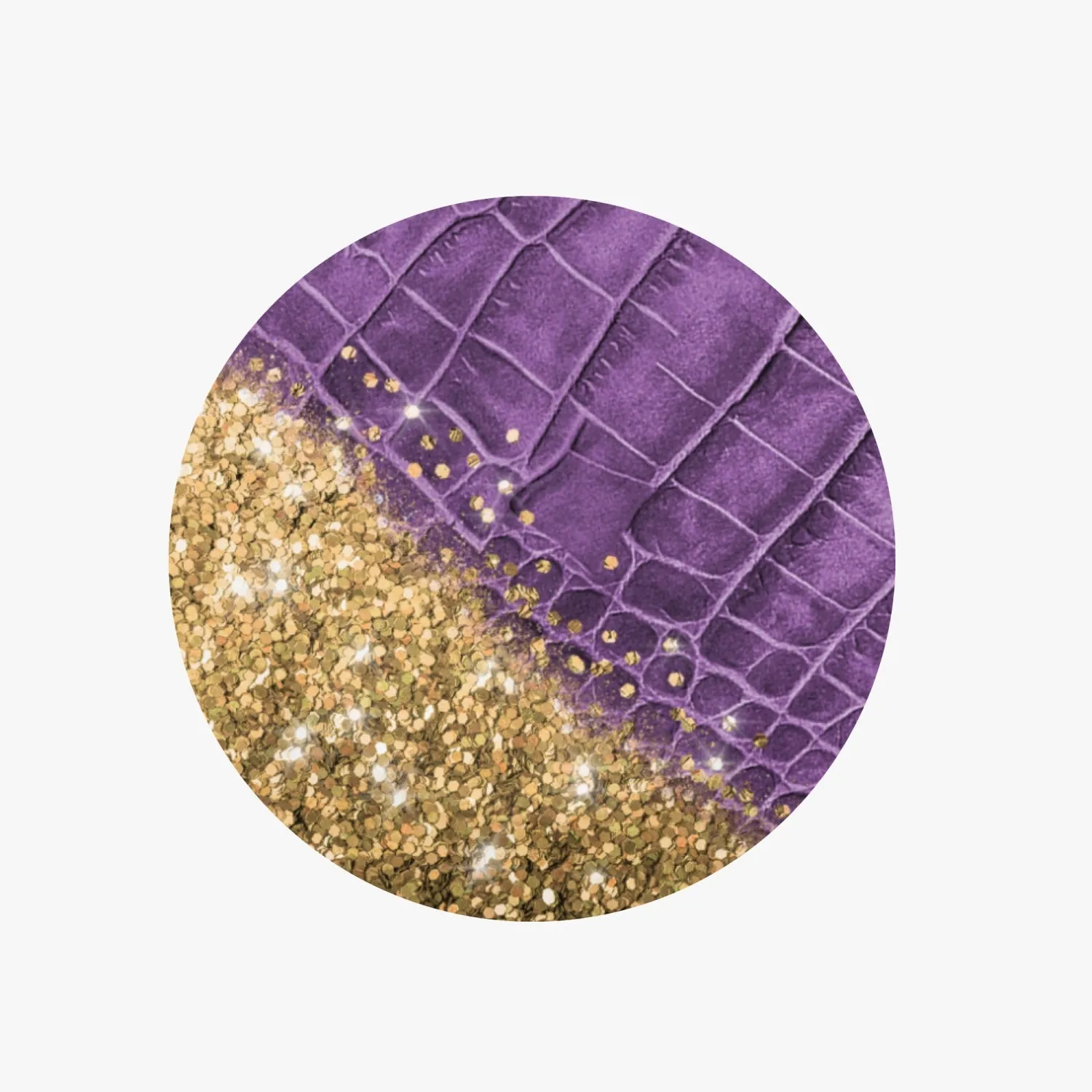 Purple leather & Glitter |.Magnetic Collapsible Grip And Stand