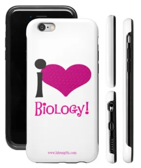 "I ♥ Biology" (pink) - Protective iPhone 6/6s Case