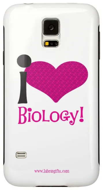 "I ♥ Biology" - Protective Samsung Galaxy S5 Case (pink)