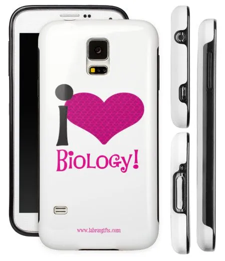 "I ♥ Biology" - Protective Samsung Galaxy S5 Case (pink)