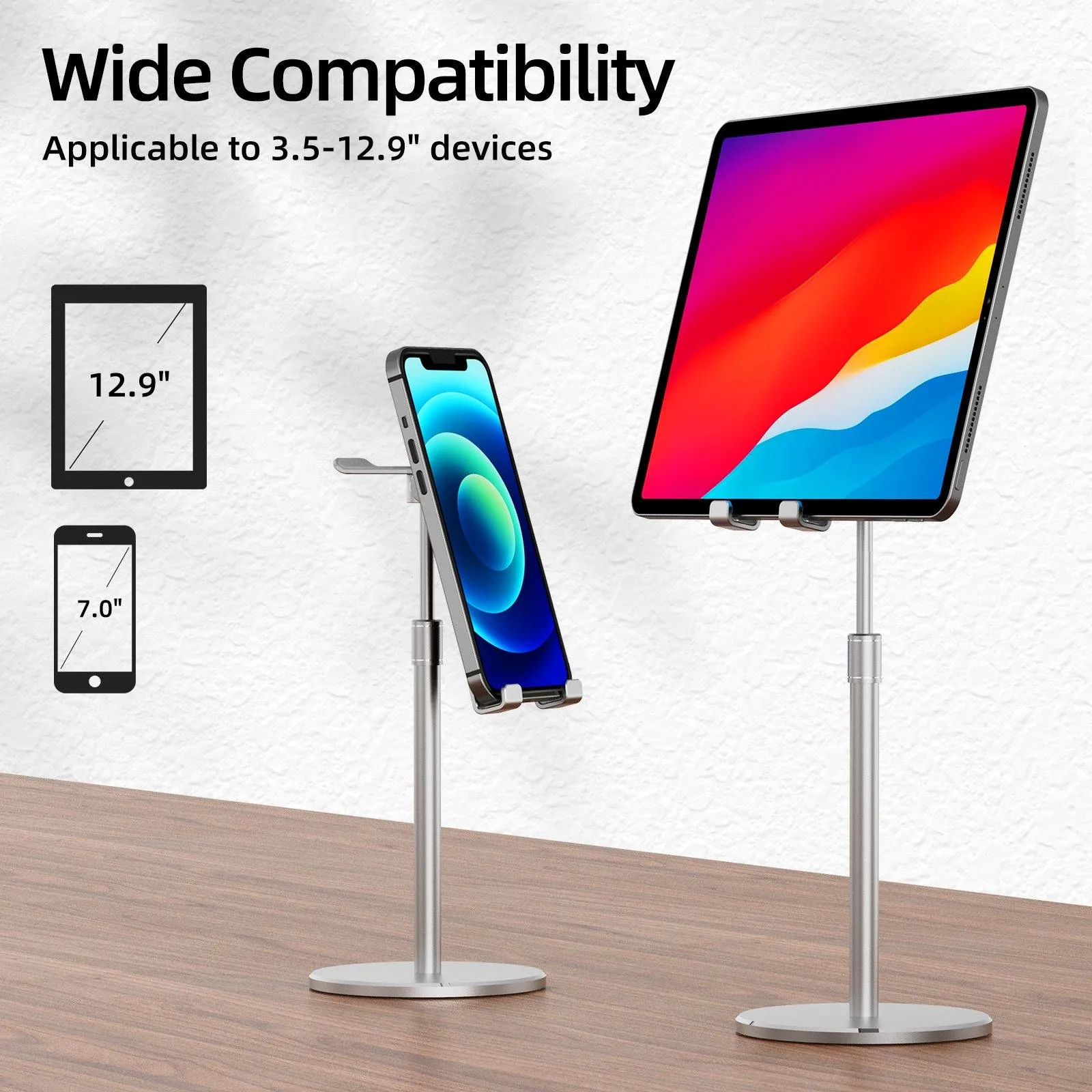 R-Just Aluminum Alloy Telescopic Headphones & Tablet Stand