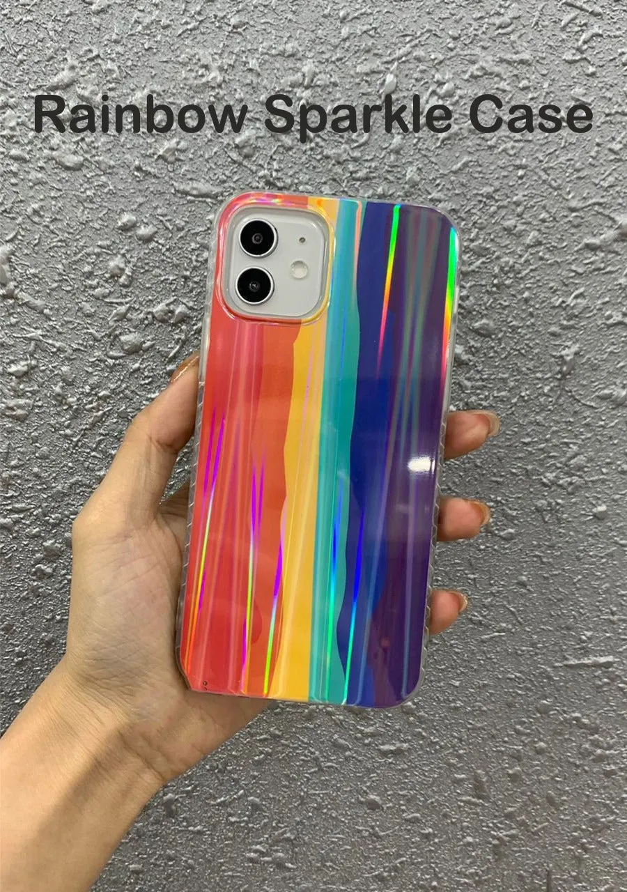 Rainbow Shiny Hard Case For Iphone