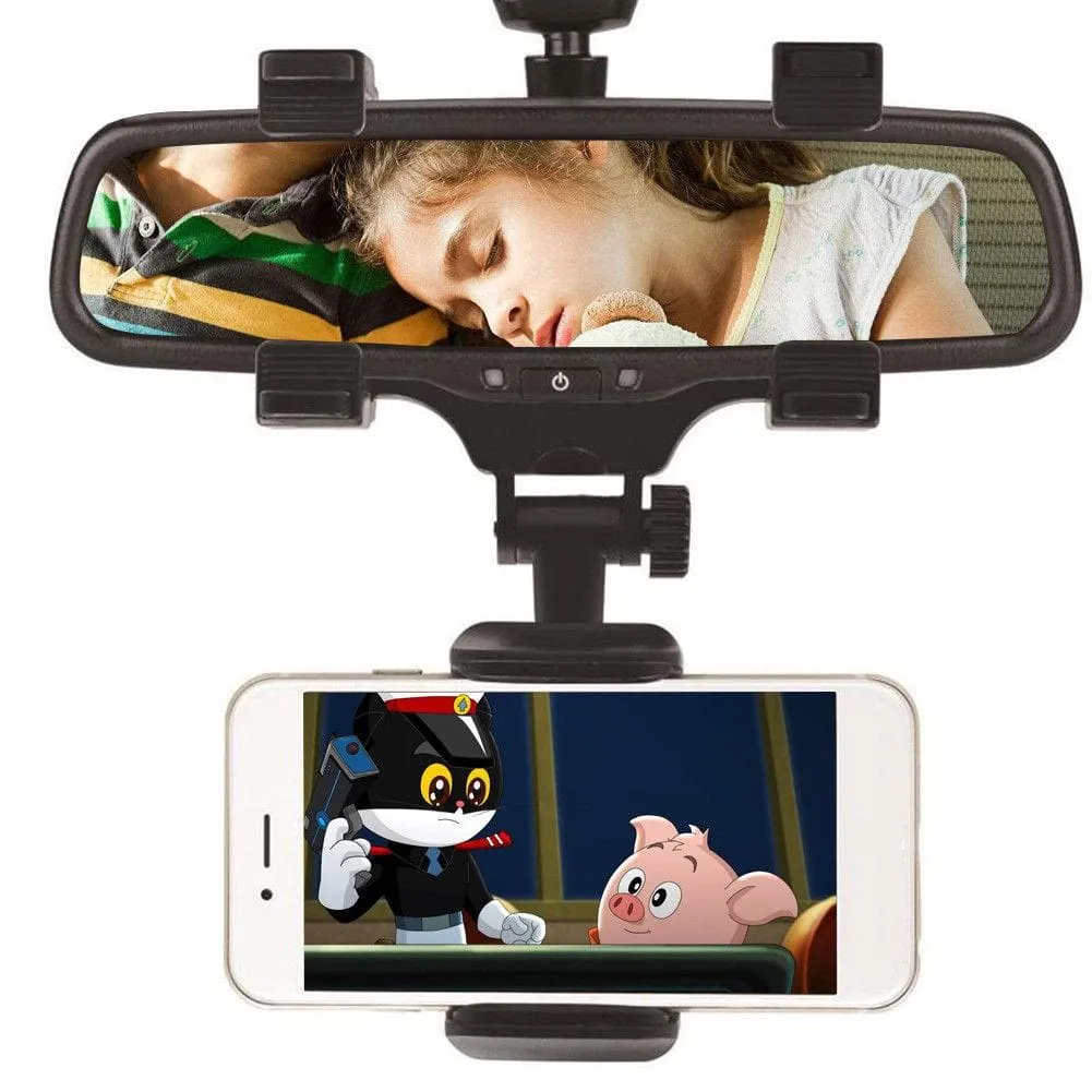 Rear View Mirror Phone Holder Mount