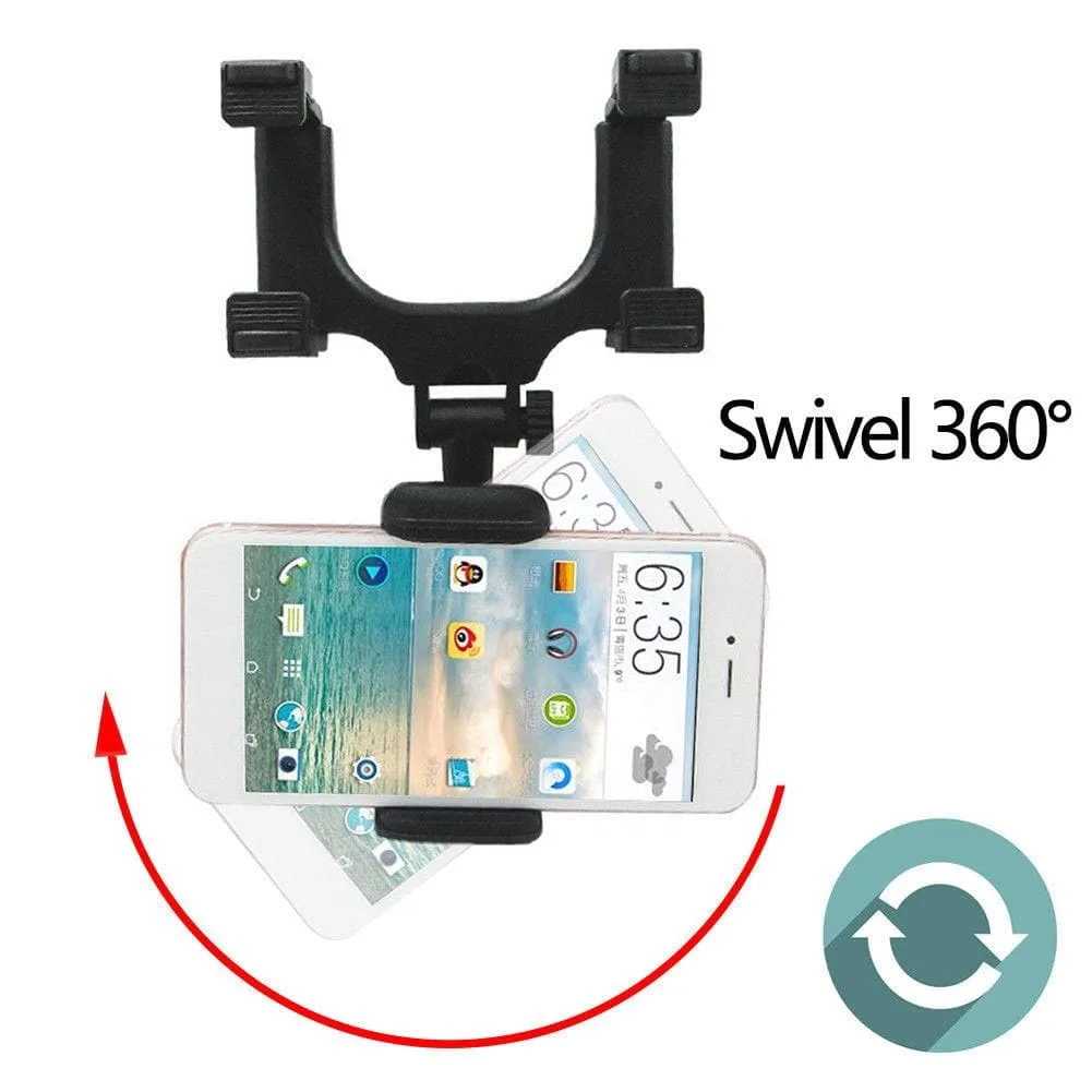 Rear View Mirror Phone Holder Mount