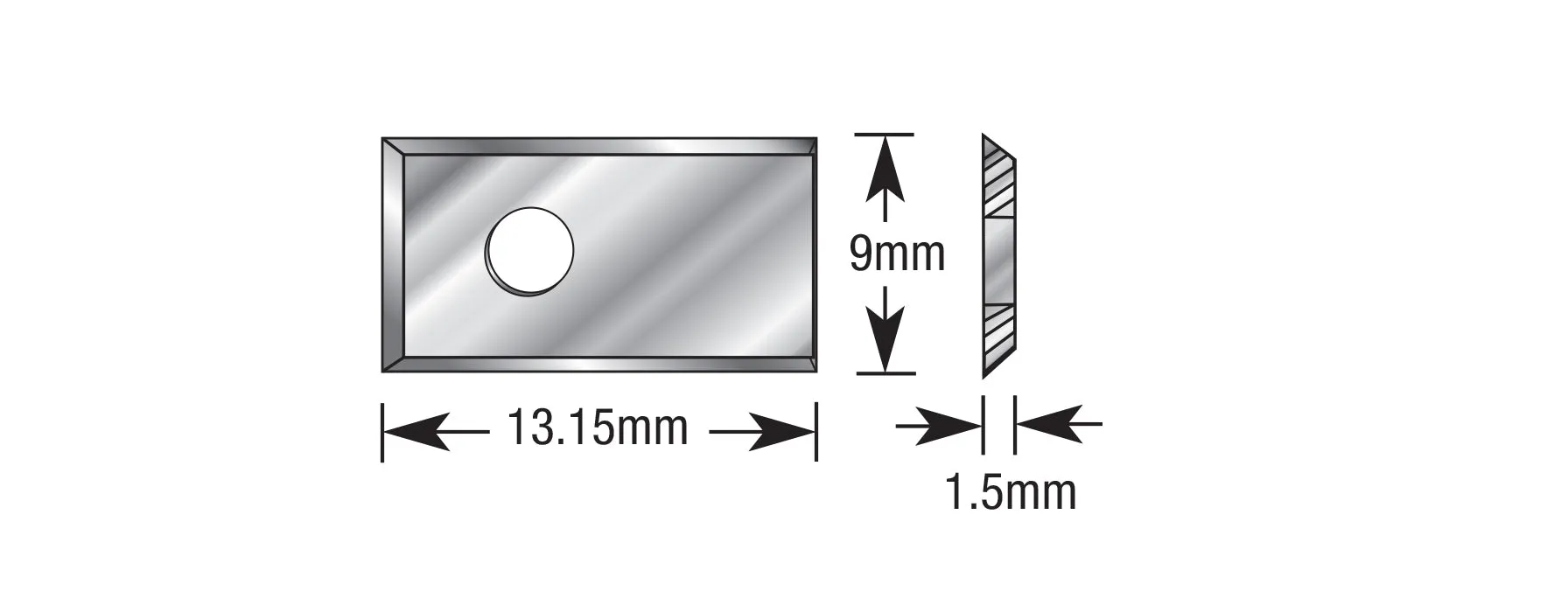 Replacement Knives | 13.25mm x 9mm x 1.5mm for RC-49300 | RCK-264 | 738685002643