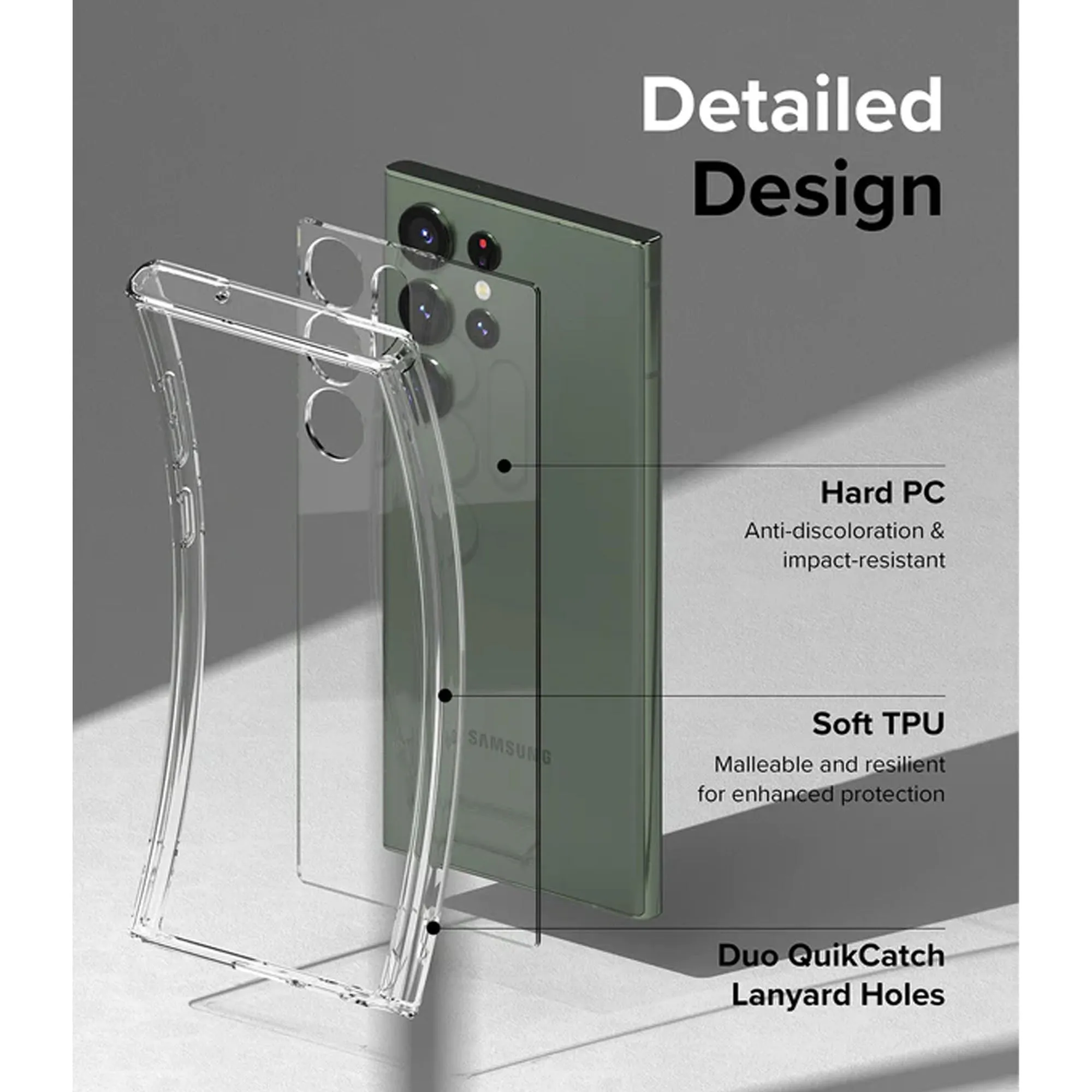 Ringke Fusion Case for Samsung Galaxy S23 Ultra - Matte Clear (Barcode : 8809919301350 )