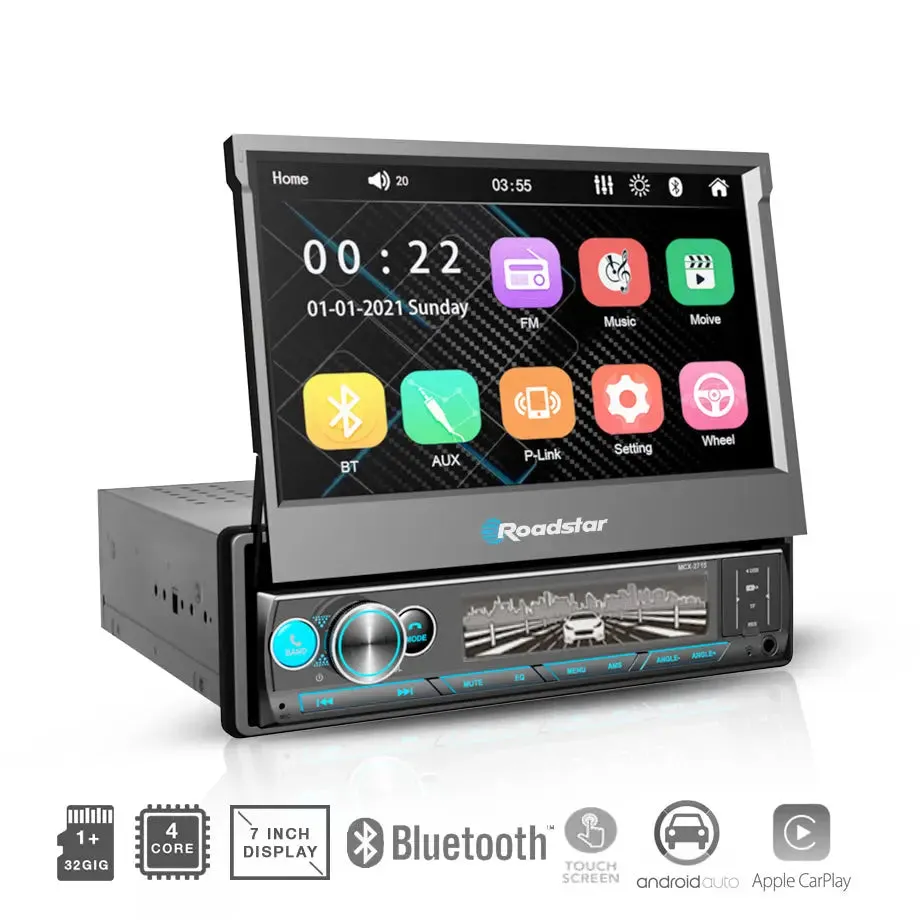 Roadstar 7 Inch Multimedia Automatic In-Dash System With Apple Carplay & Android Auto