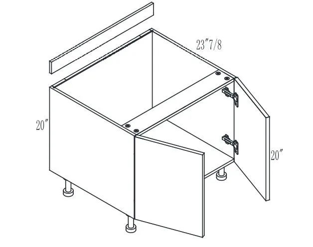 RTA - Lacquer White - Farm Sink Base Cabinet | 36"W x 30"H x 23.8"D