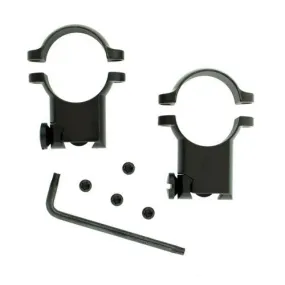 Ruger M77 Ring Mounts - 1" Super High Matte Black