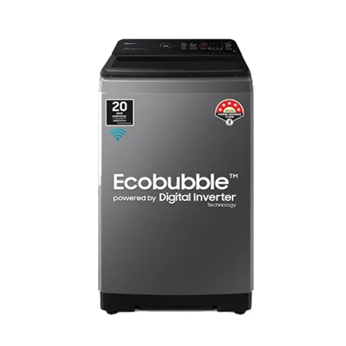 Samsung 8 Kg '5 star Ecobubble™ Wi-Fi Inverter Fully Automatic Top Load Washing Machine (WA80BG4542BDTL,Versailles Gray), Bubble Storm Technology