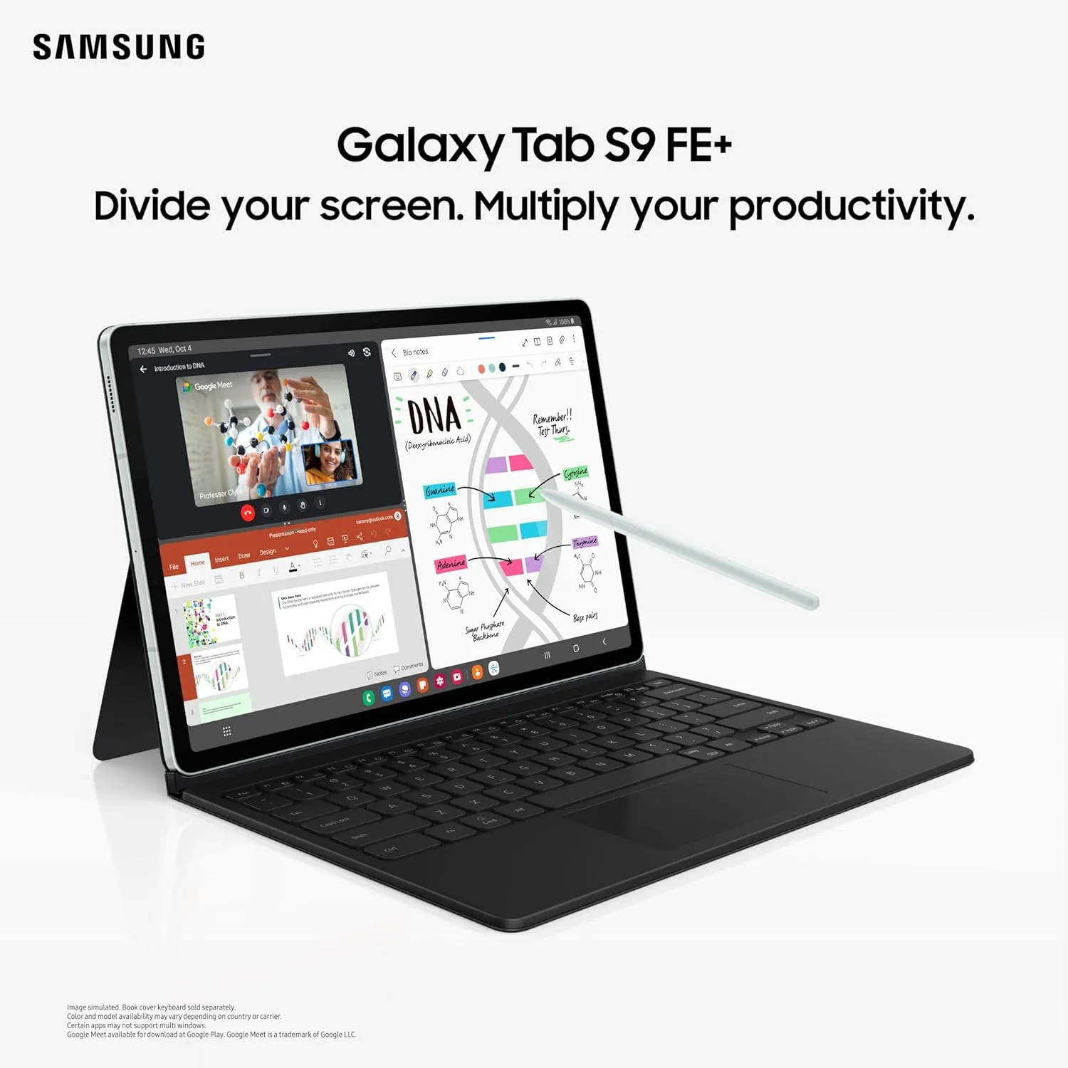 Samsung Galaxy Tab S9 FE 27.69 cm (10.9 inch) Display, RAM 6 GB, ROM 128 GB Expandable, S Pen in-Box, WiFi 5G, IP68 Tablet, Gray