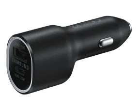 Samsung Original Car Charger Duo 40W(25W 15W, Black)