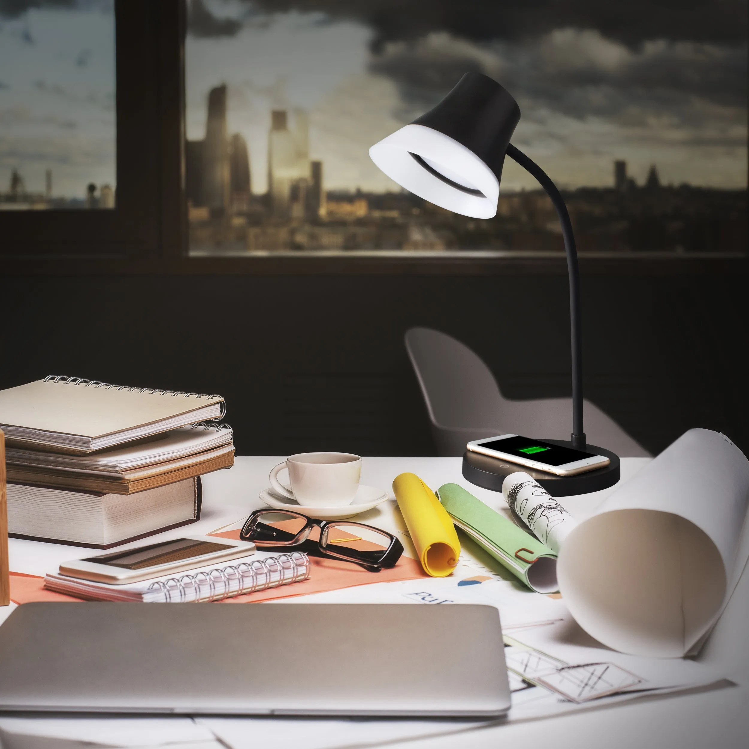 Shine LED Desk Lamp with Wireless Charging