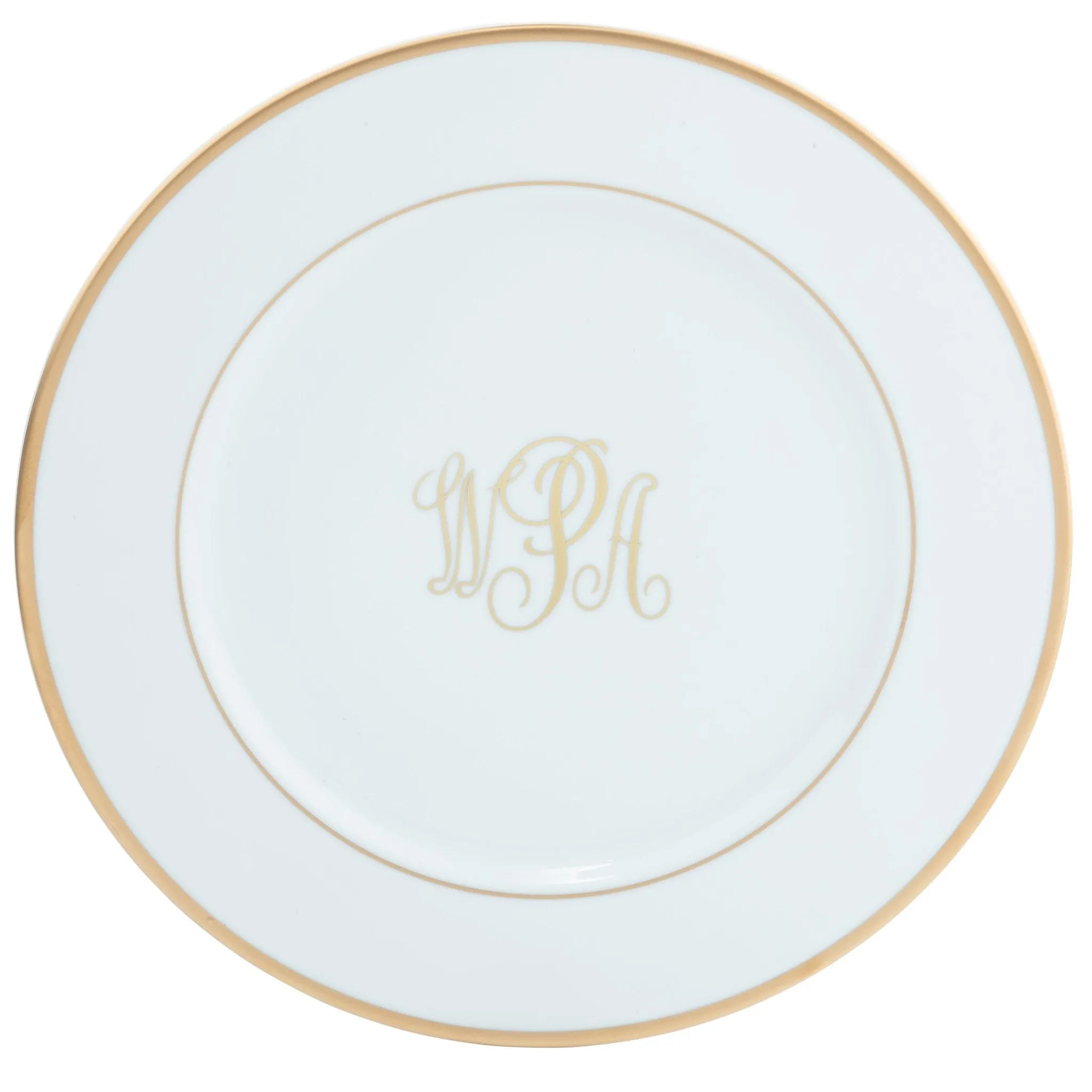 Signature Monogram Charger - Gold