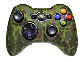 Silicone Cover For XBOX 360 Controller Skin Case Dark Green Camo