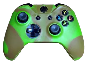 Silicone Cover For XBOX ONE Controller Skin Case Green/Coffee