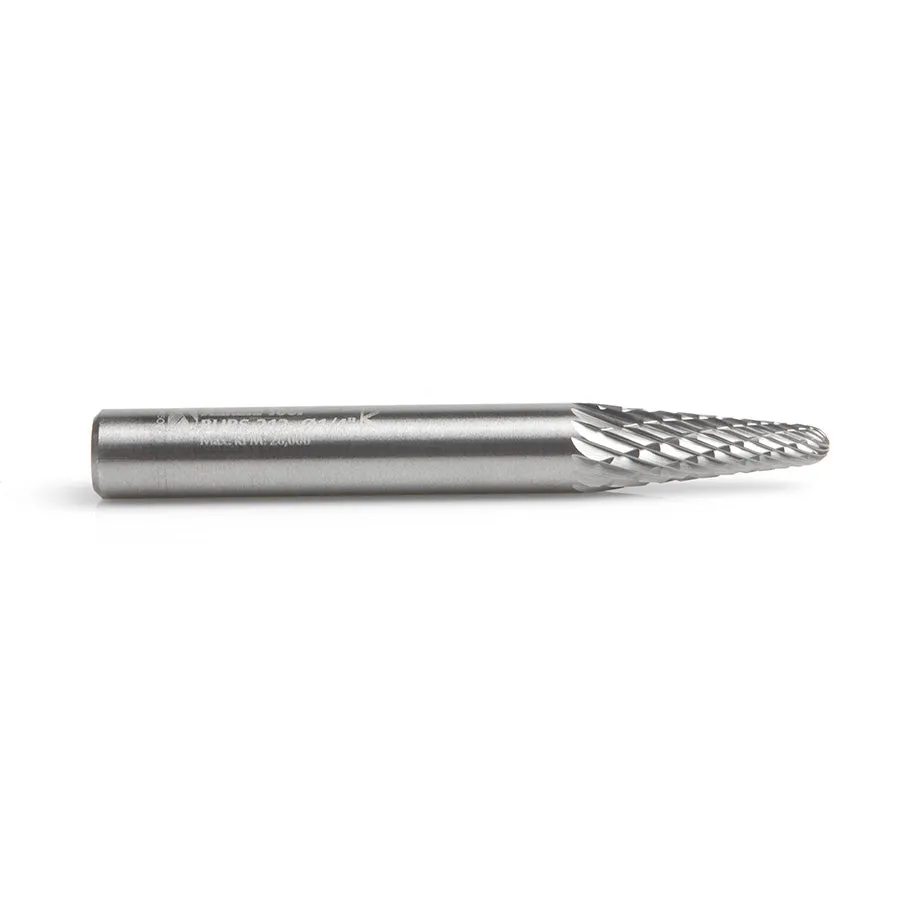 SL Burrs Radius Cone Double Cut Burr Bit | 1⁄4 Dia x 5⁄8 x 1⁄4 Shank | BURS-212 | 738685212219