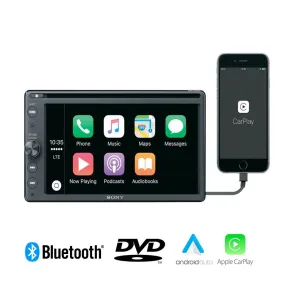 Sony XAV-AX200 - 6.4" DVD Media Receiver With Apple CarPlay / Android Auto & Bluetooth