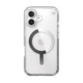 Speck Presidio Perfect Clear MagSafe Case - Apple iPhone 16 - Clear & Chrome (SPK150757-3240)