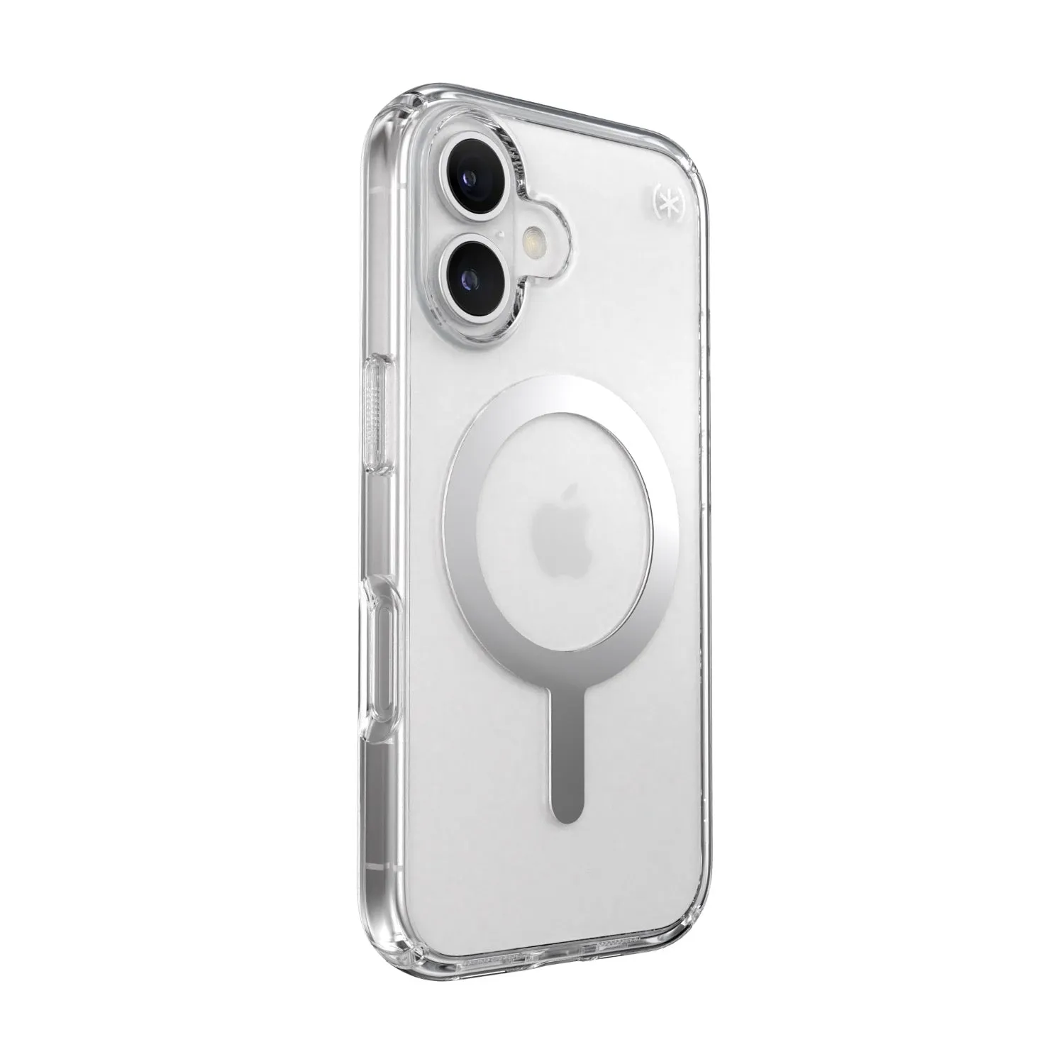 Speck Presidio Perfect Clear MagSafe Case - Apple iPhone 16 - Clear & Chrome (SPK150757-3240)