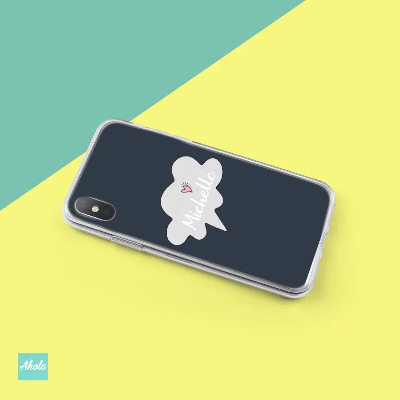 【Speech Bubble】Soft TPU transparent phone case 語句泡泡名字透明電話軟殼