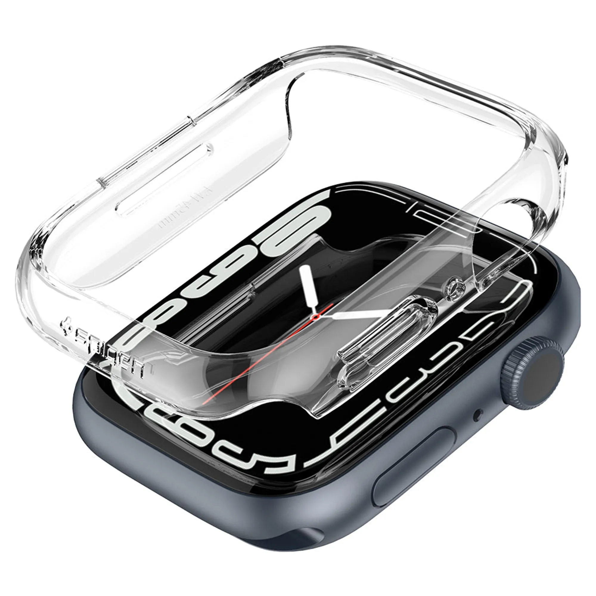 Spigen Thin Fit Case for Apple Watch Series 7 ( 41mm ) - Crystal Clear (Barcode: 8809811857726 )