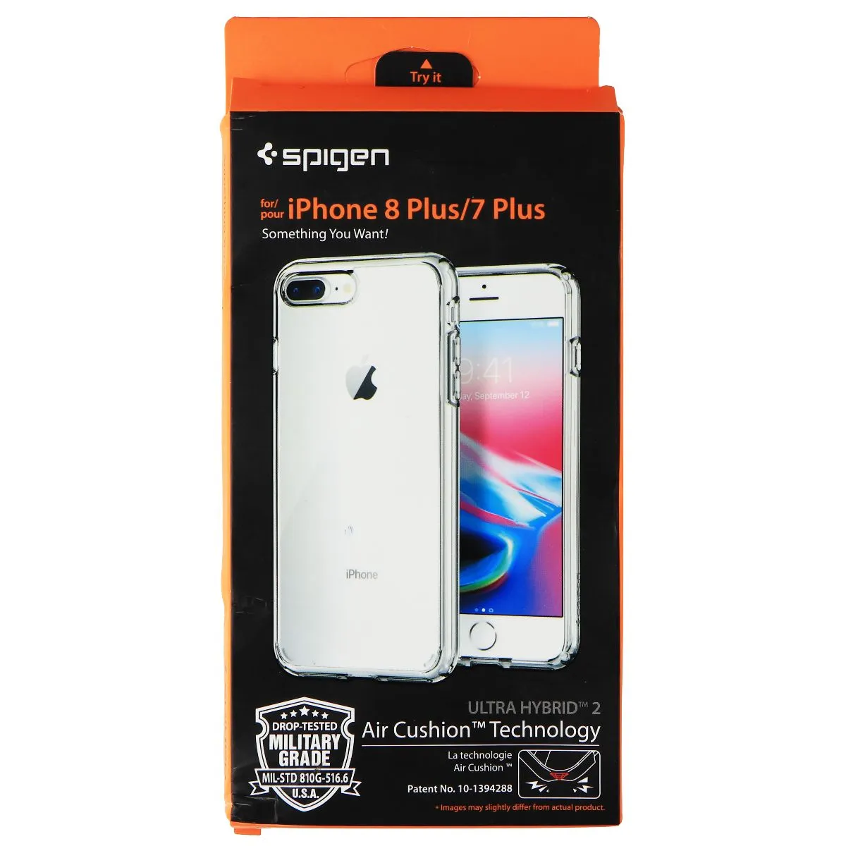 Spigen Ultra Hybrid 2 Series Case for Apple iPhone 8  / 7  PLUS - Crystal Clear