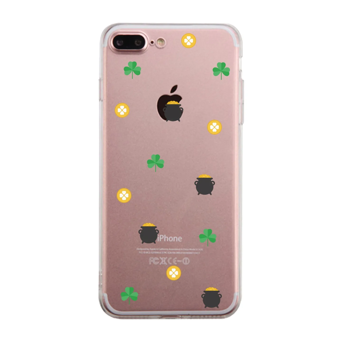 St Patrick's Day Pattern Clear Phone Case Cute Design Jelly Case