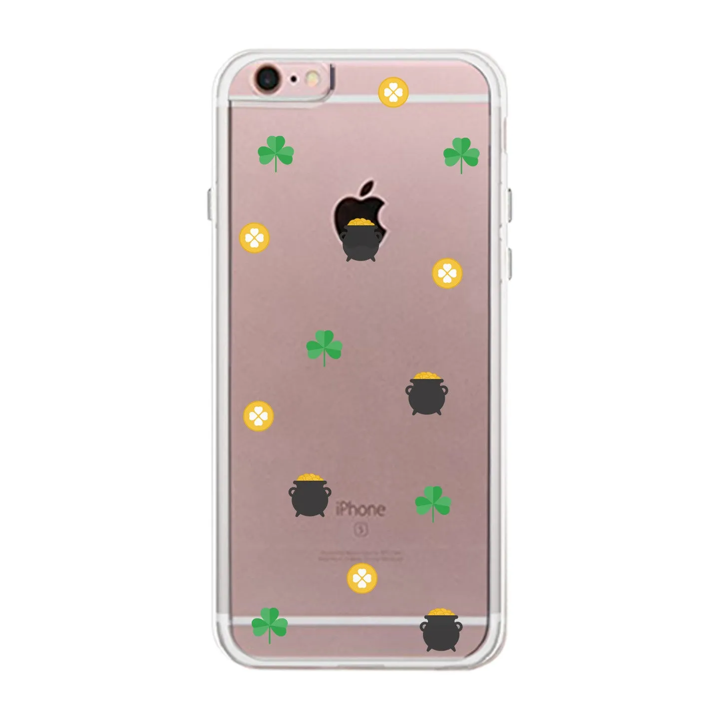 St Patrick's Day Pattern Clear Phone Case Cute Design Jelly Case