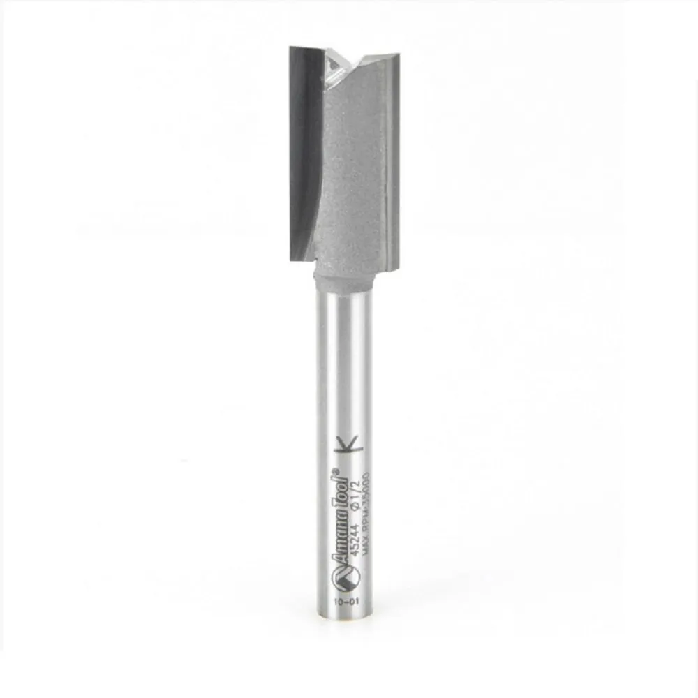 Straight Plunge Router Bit | 2 Flute | 1⁄2 Dia x 1" x 1⁄4 Shank | 45244 | 738685452448