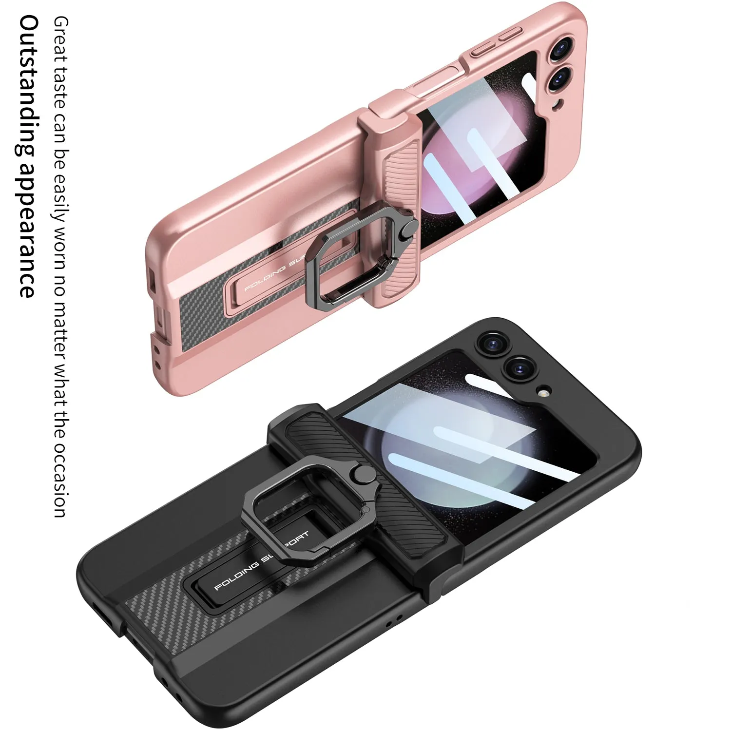 Supercar Flip Case with Magnetic Hinge Stand and Hard Shell for Samsung Galaxy Z Flip5