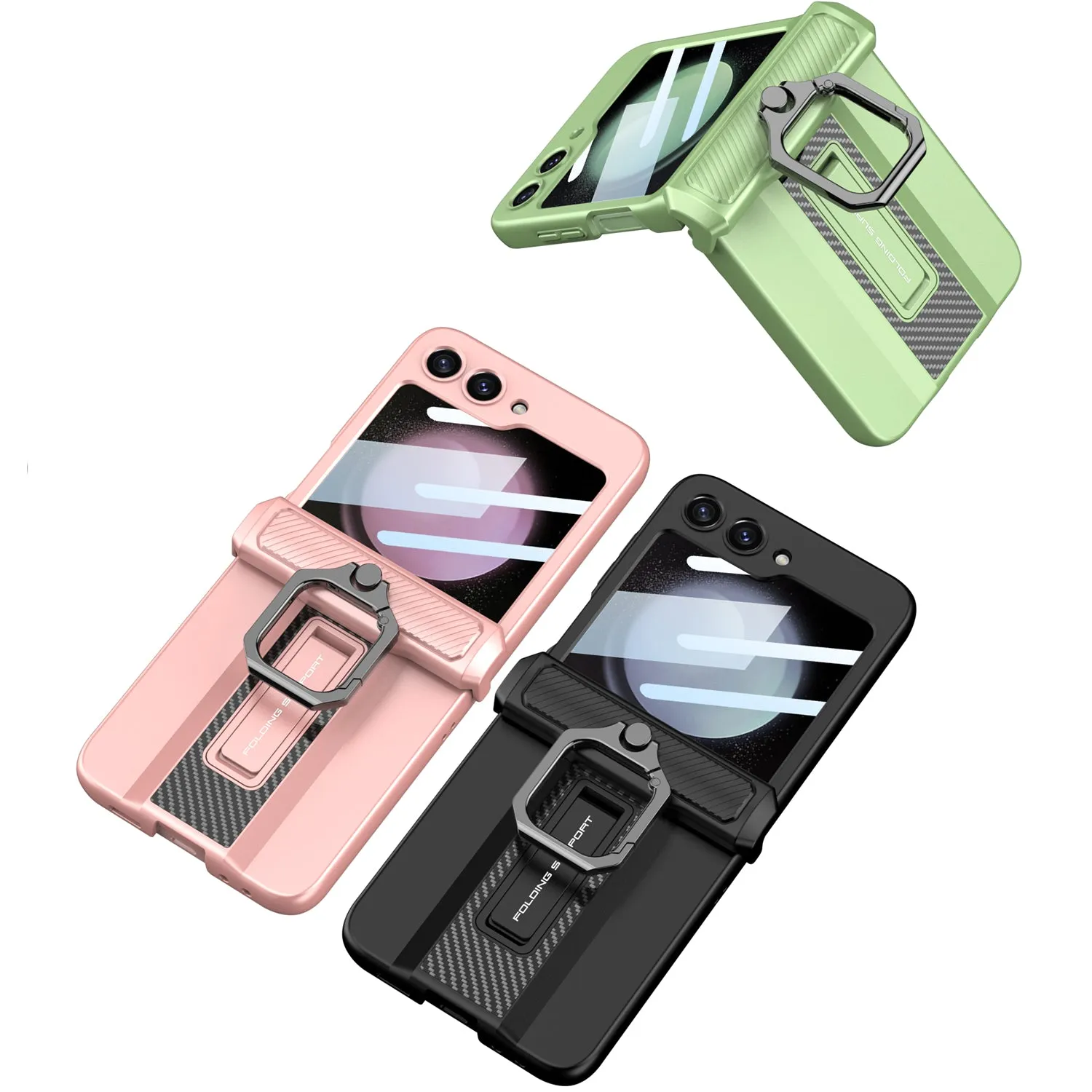 Supercar Flip Case with Magnetic Hinge Stand and Hard Shell for Samsung Galaxy Z Flip5