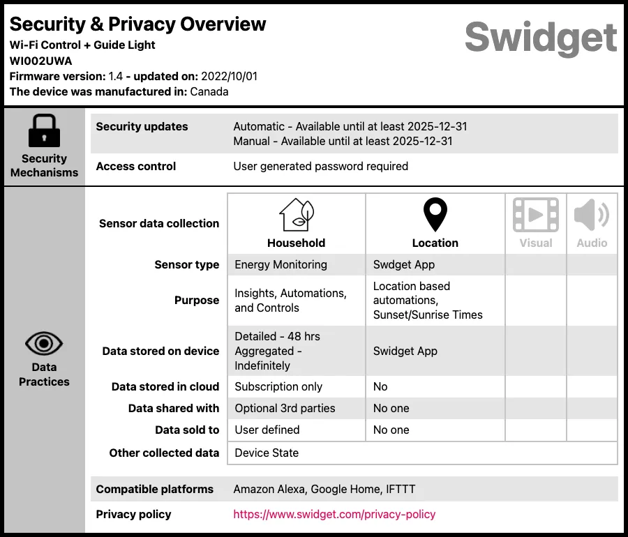 Swidget WIFI   Guidelight Module | WI002UWA