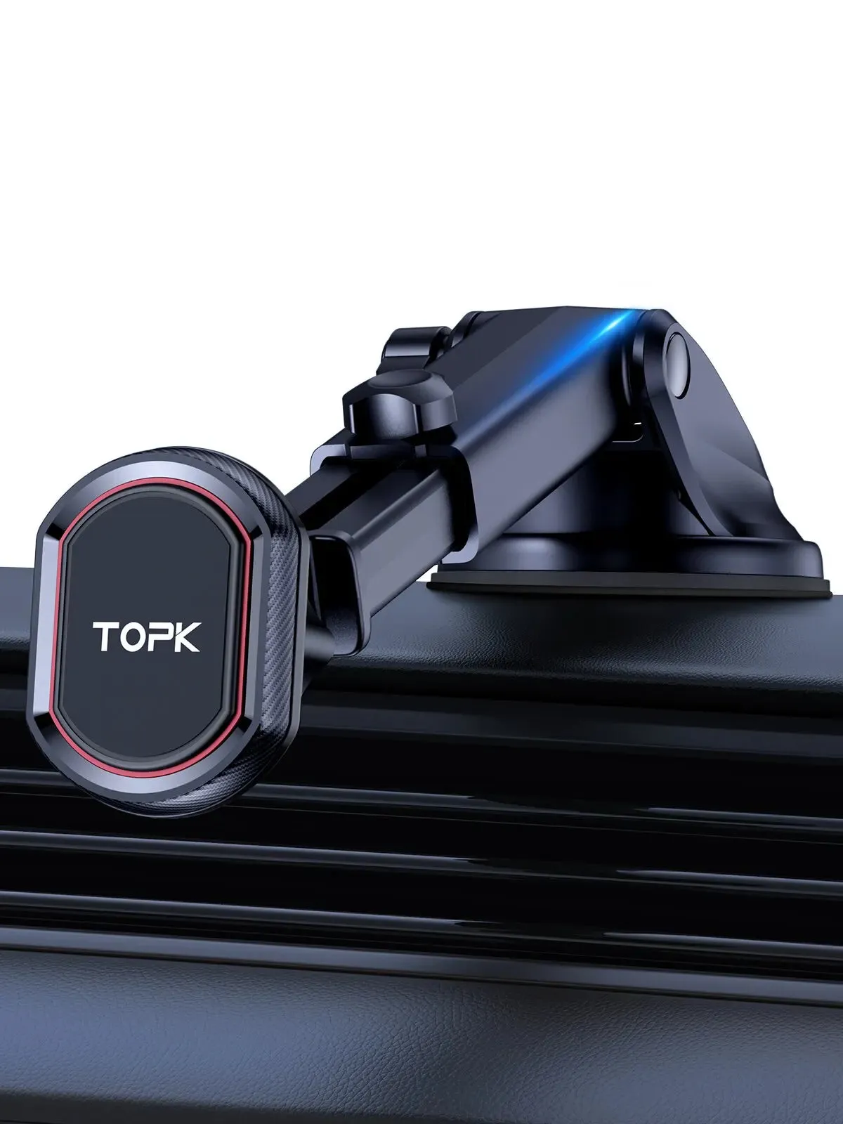 TOPK Car Phone Holder Magnetic Phone Car Mount for Car Air Vent Windshield and Dashboard with Strongest Magnet for Cellphones