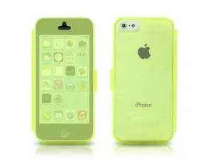 Translucent Series iPhone 5C Flip Silicone Case - Yellow