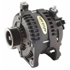 Tuff-Stuff Alternator - 250 amps - 12V - External Regulator - 6-Rib Serpentine Pulley - Aluminum Case - Black Powder Coat - Jeep Wrangler JK 2007-11