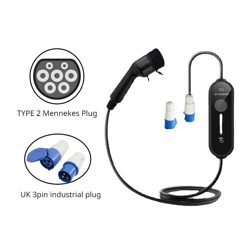 TYPE 2 Mennekes Level 1 Electric Vehicle (EV) Charger