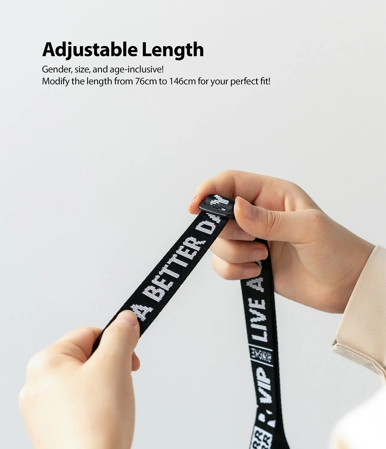 Universal Lanyard Shoulder Strap| Lettering Black