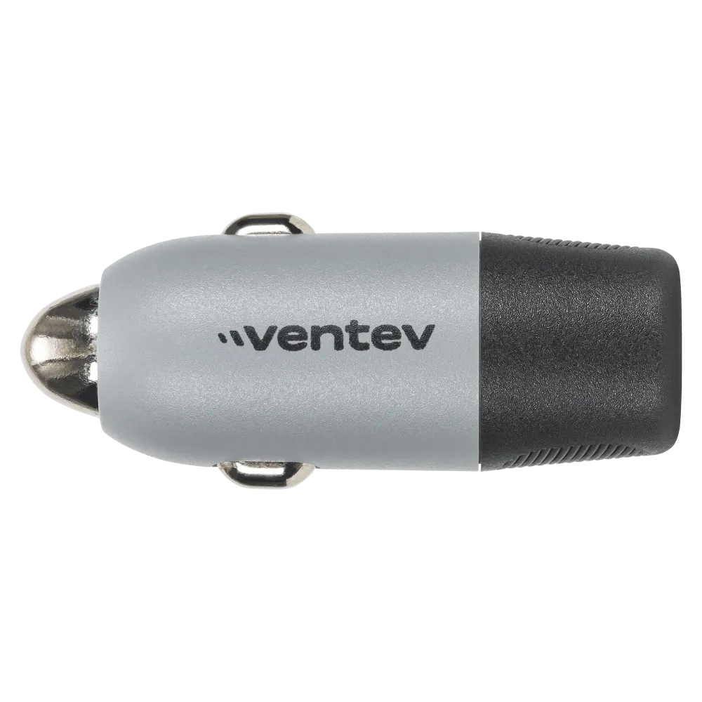 Ventev 12W USB-A Car Charger Gray by Ventev