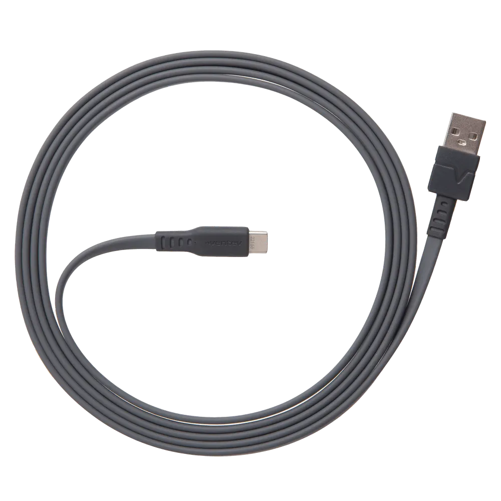 Ventev Chargesync Flat USB A to USB C Cable 6ft by Ventev